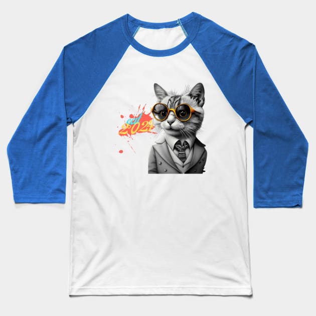 Elevate your style with this cute cat shirt that's perfect for showing off your feline adoration Baseball T-Shirt by Diverse4design
